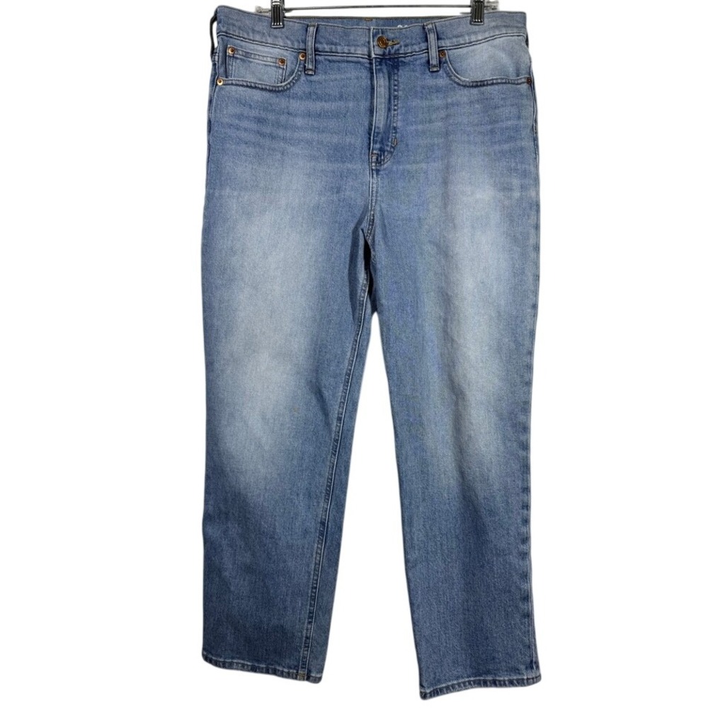 J.Crew Women's Classic Straight Leg Jeans Light Wash Sz 31/12 Classic High Rise